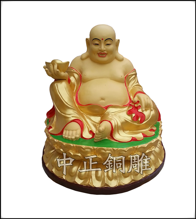 鑄銅彌勒佛雕塑