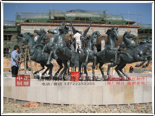 阿波羅戰(zhàn)車銅雕塑