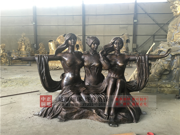 旅游景點人物銅雕