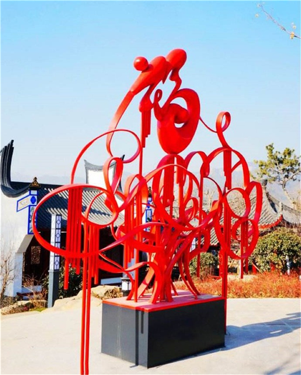 不銹鋼中國結雕塑