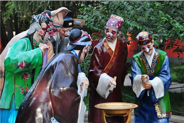 廣場玻璃鋼戲曲景觀小品