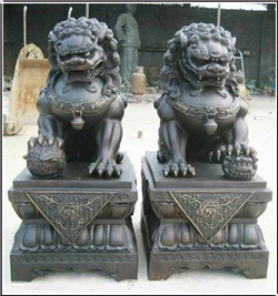 門口銅獅子擺件