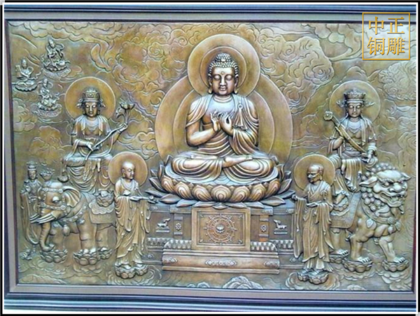 佛祖雕像銅浮雕