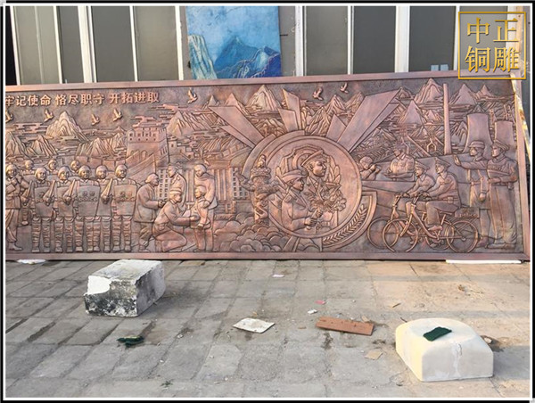 學校浮雕仿銅制作