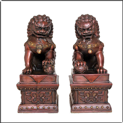 精品銅獅子擺件