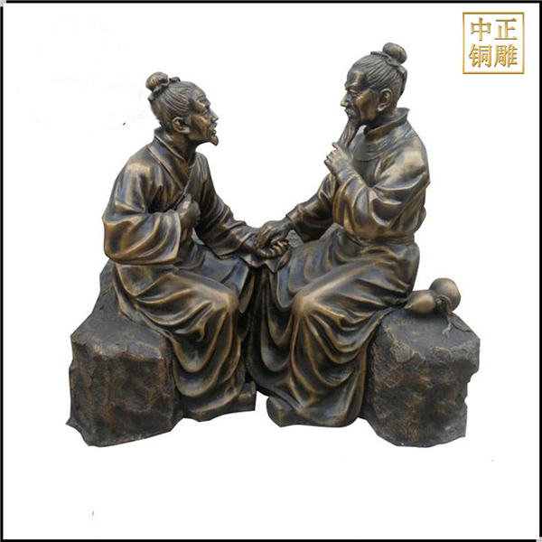 公園古代人物銅雕塑鑄造