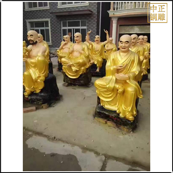 十八羅漢銅雕