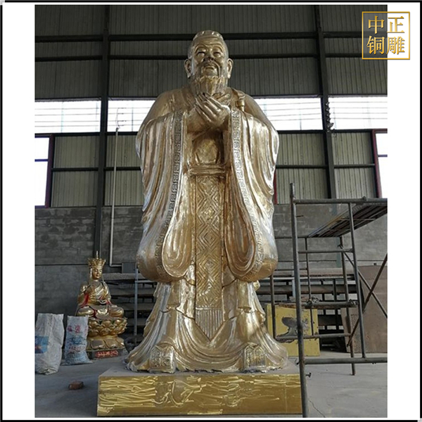 鎏金孔子像鑄造