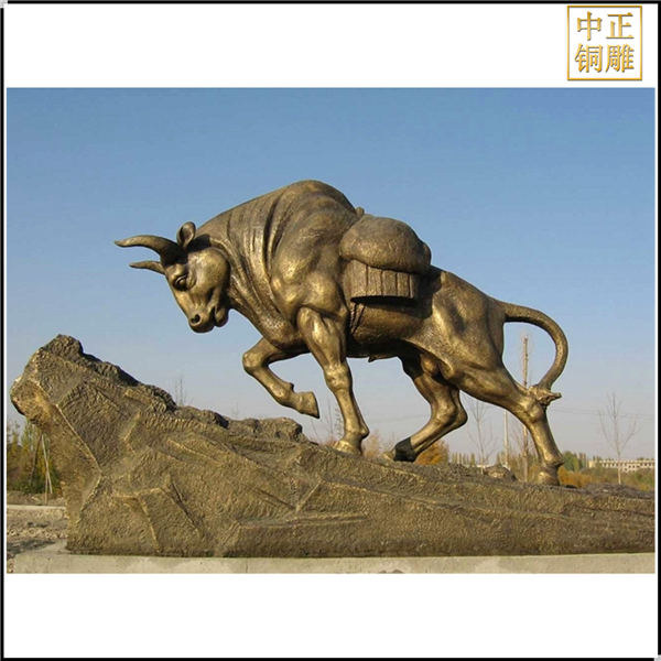 戶外景觀銅牛雕塑