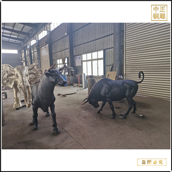 純銅鑄造銅牛擺件