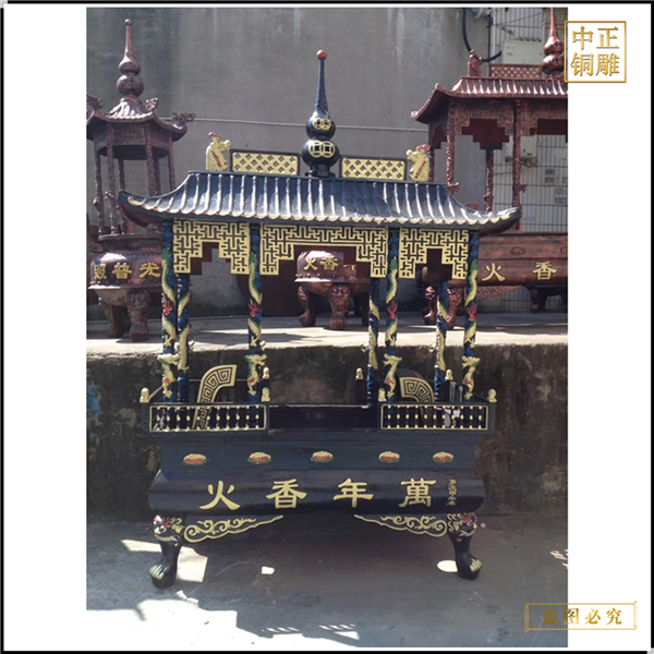 供應(yīng)宗祠銅香爐廠家