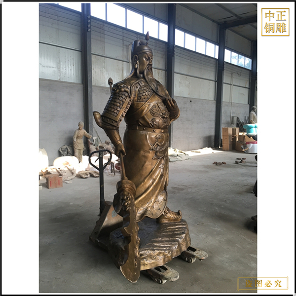 大型鑄銅關(guān)公擺件