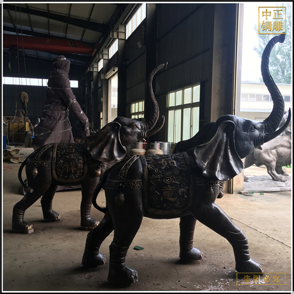 酒店門(mén)口銅雕大象鑄造價(jià)格
