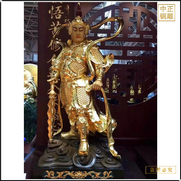 彩繪貼金韋陀菩薩銅像.jpg 彩繪貼金韋陀菩薩銅像.jpg