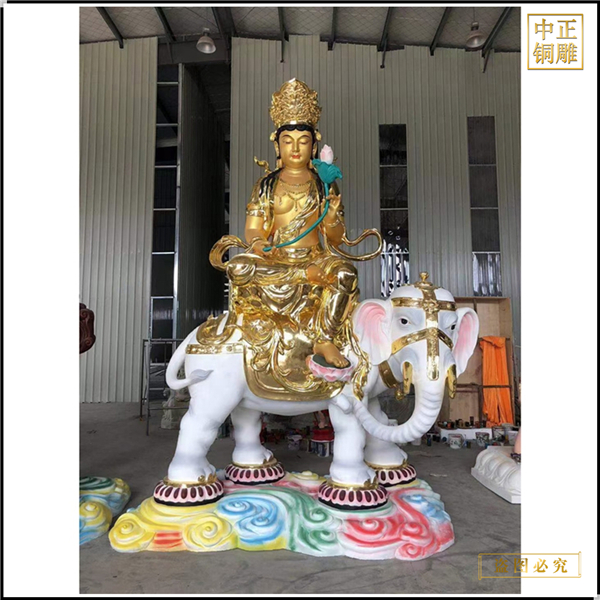 批發文殊普賢菩薩純銅佛像