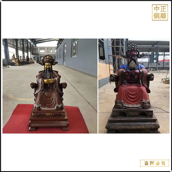 室內龍五爺財神銅像鑄造