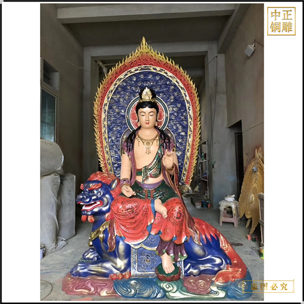 大型文殊普賢雕塑