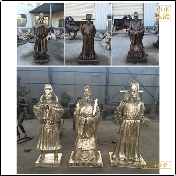 古代人物銅雕塑加工
