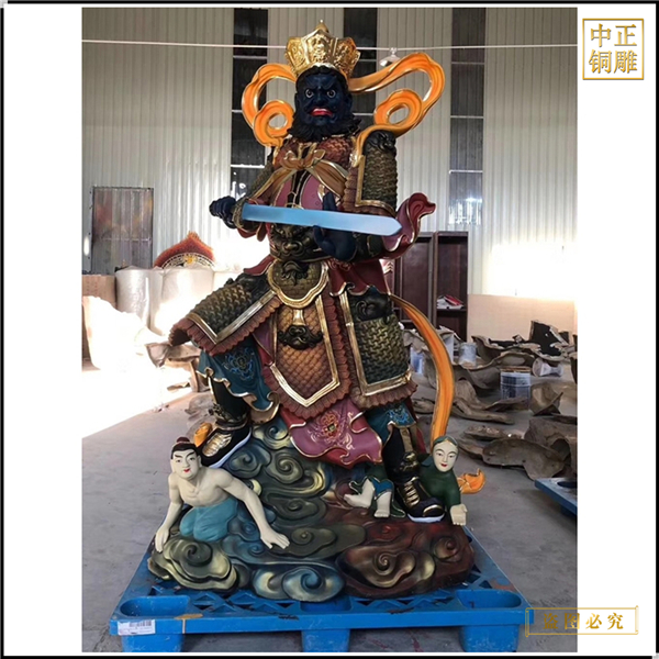 大型純銅四大天王銅佛像