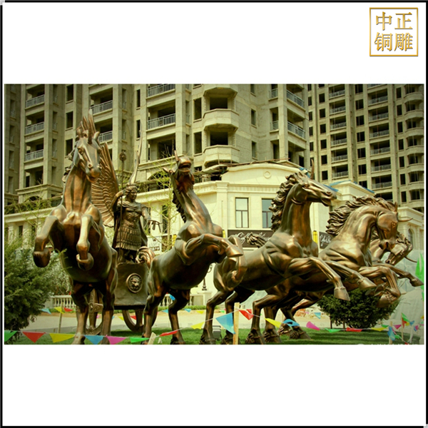 小區門口銅馬雕塑鑄造