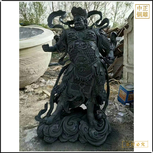 彩繪大型四大天王銅佛像