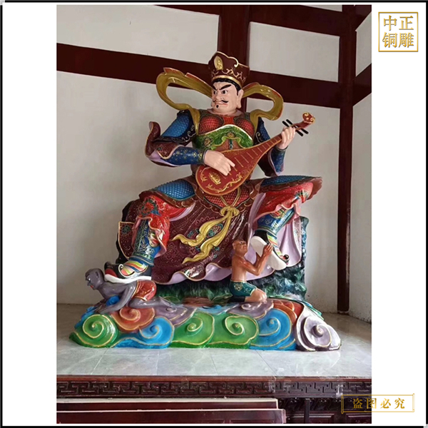 貼金四大天王銅佛像價格