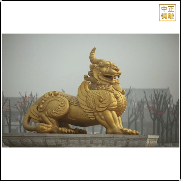純黃銅獬豸雕塑定制價(jià)格