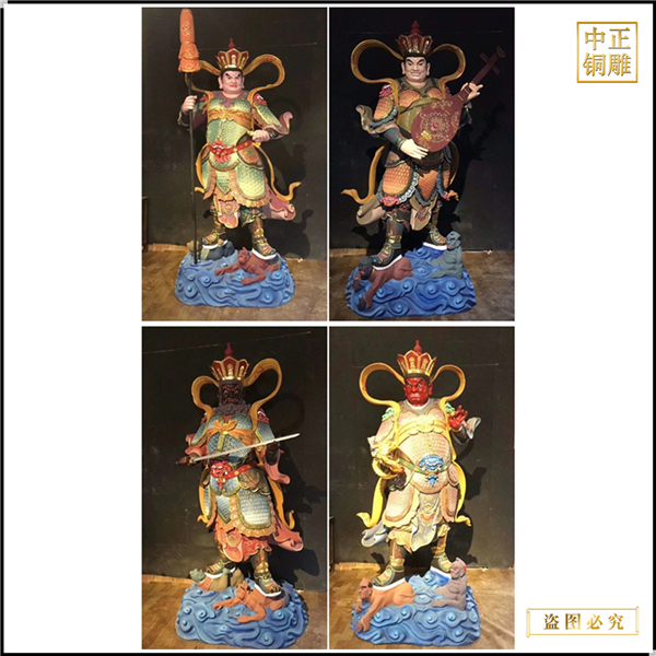 寺廟鑄銅四大天王佛像廠家