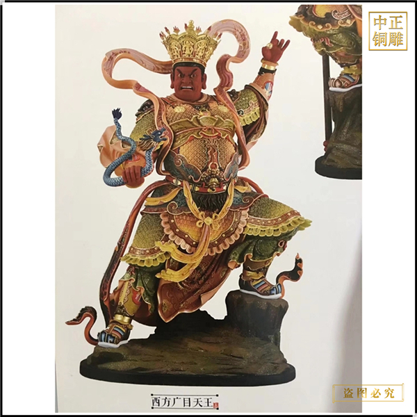 2米高四大天王腳踩八怪佛像