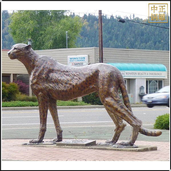 花豹銅雕塑鑄造