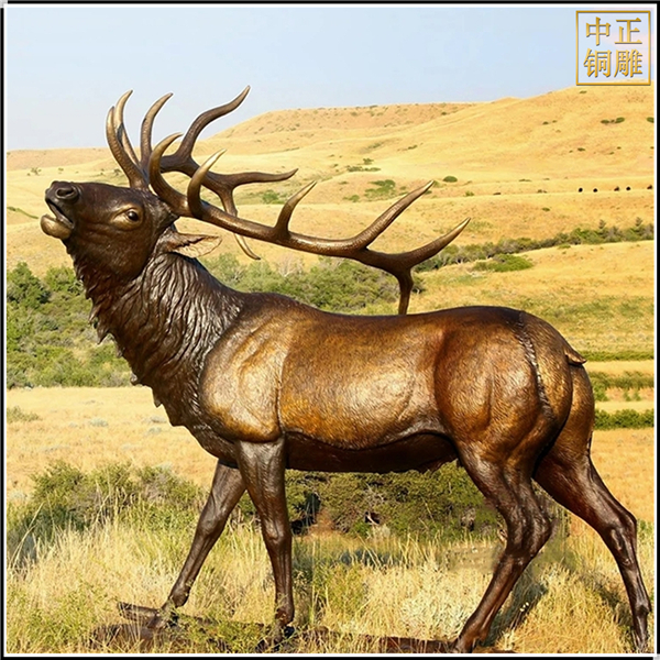 景觀銅鹿雕塑鑄造廠
