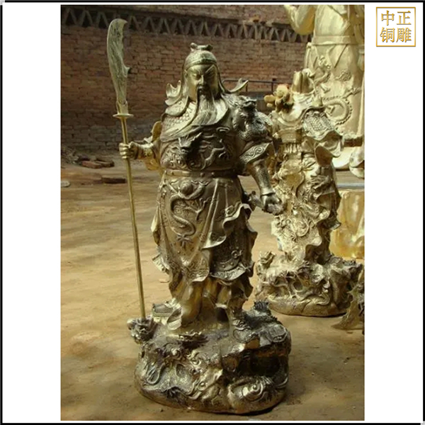 1.5米古銅色關公銅雕