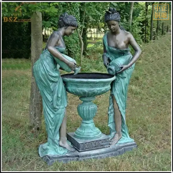 西方少女景觀銅雕塑