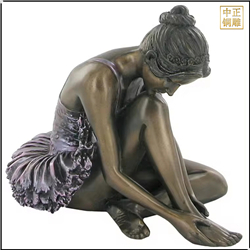 芭蕾舞女孩銅雕塑